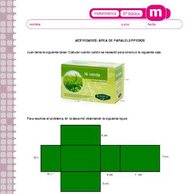 Área de paralelepípedos Área de paralelepípedos