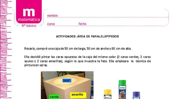 Área de paralelepípedos Área de paralelepípedos