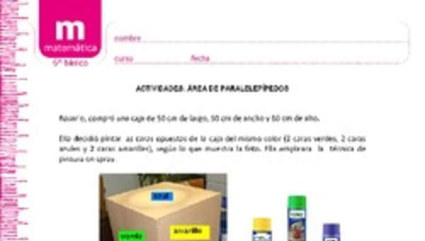 Área de paralelepípedos Área de paralelepípedos