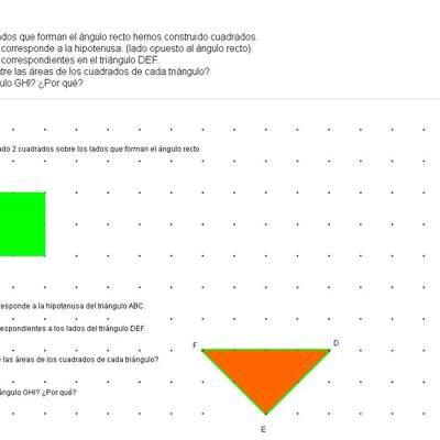 Teorema de Pitágoras con pintar Teorema de Pitágoras con pintar