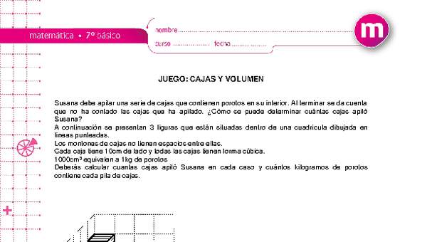 Juego: cajas y volumen Juego: cajas y volumen