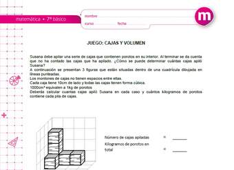Juego: cajas y volumen Juego: cajas y volumen