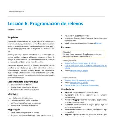 Unidad 1 - Lección 06: Programación de relevos