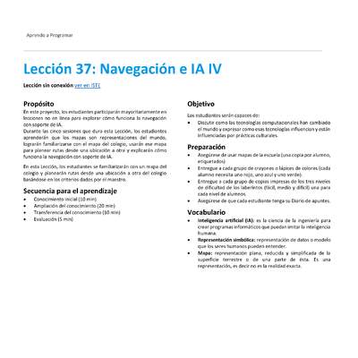 Unidad 4 - Lección 37: Navegación e IA IV
