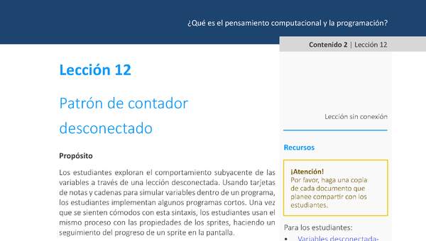 Unidad 1 - Lección 11: Patrón de contador desconectado
