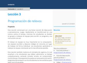 Unidad 1 - Lección 03: Programación de relevos