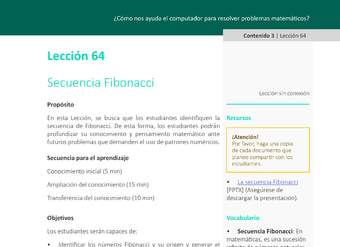 Unidad 3 - Lección 64: Secuencia Fibonacci