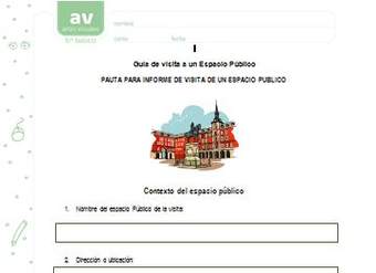 Pauta de informe de visita de un espacio público Pauta de informe de visita de un espacio público