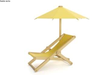 Silla de playa y quitasol Silla de playa y quitasol