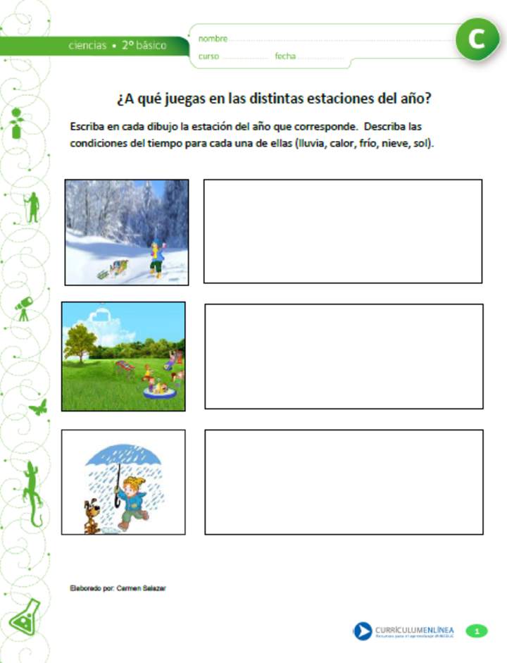¿A qué juegas en las distintas estaciones del año? ¿A qué juegas en las distintas estaciones del año?