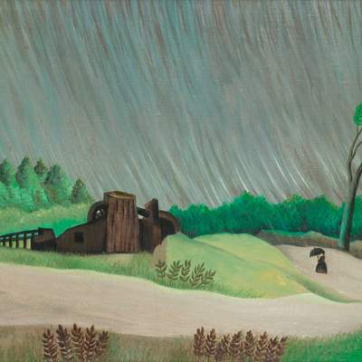 Paisaje bajo la lluvia Paisaje bajo la lluvia