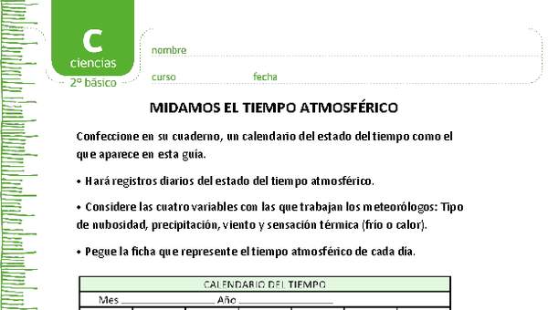 Midamos el tiempo atmosférico Midamos el tiempo atmosférico
