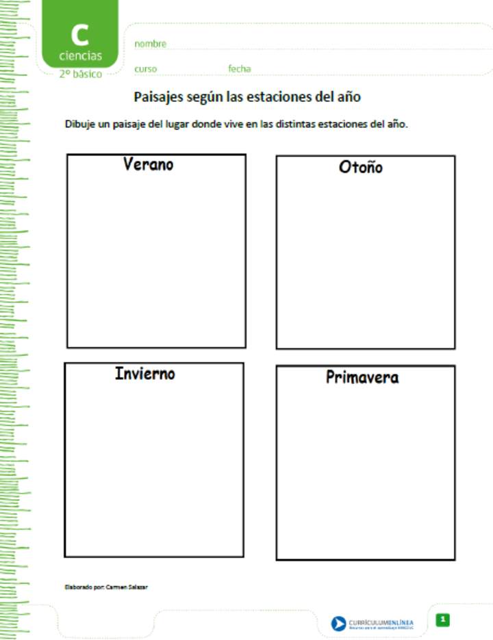 Paisajes según las estaciones del año Paisajes según las estaciones del año
