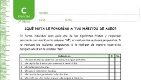 Hábitos de aseo Hábitos de aseo