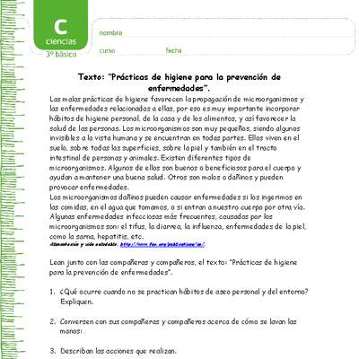 Prácticas de higiene para prevenir enfermedades Prácticas de higiene para prevenir enfermedades