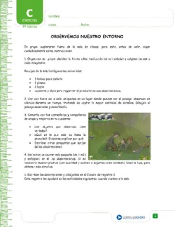 Observemos nuestro entorno Observemos nuestro entorno