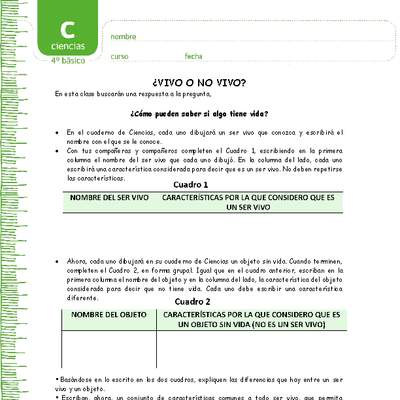 Determinar qué es un ser vivo y que es no vivo Determinar qué es un ser vivo y que es no vivo