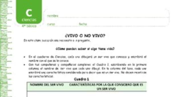 Determinar qué es un ser vivo y que es no vivo Determinar qué es un ser vivo y que es no vivo