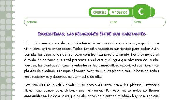 Relaciones en los ecosistemas Relaciones en los ecosistemas