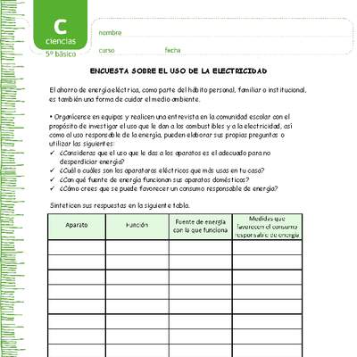 Encuesta sobre el uso de la electricidad Encuesta sobre el uso de la electricidad