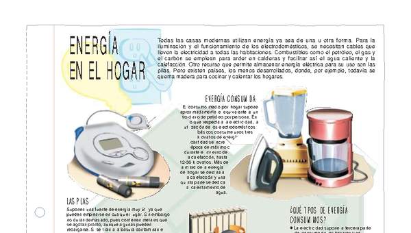 Energía en el hogar Energía en el hogar