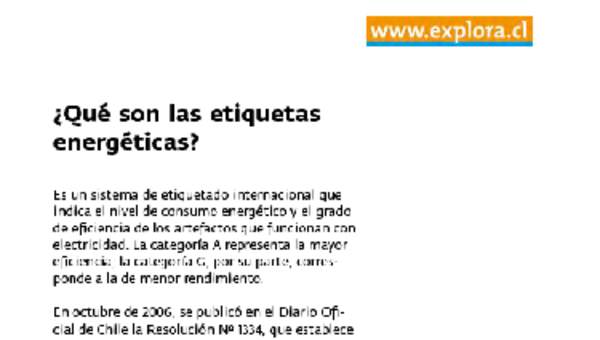 Etiquetas energéticas Etiquetas energéticas