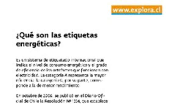 Etiquetas energéticas Etiquetas energéticas