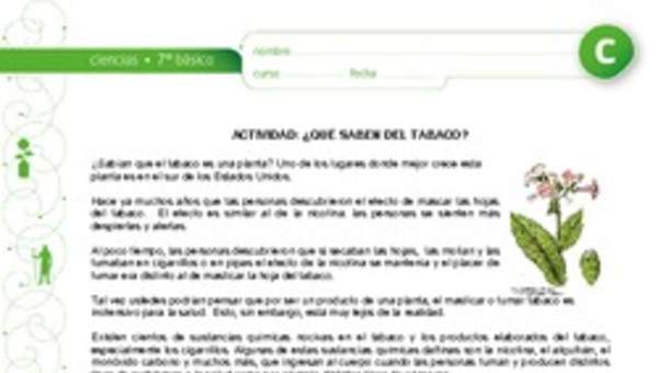 Que saben del tabaco Que saben del tabaco