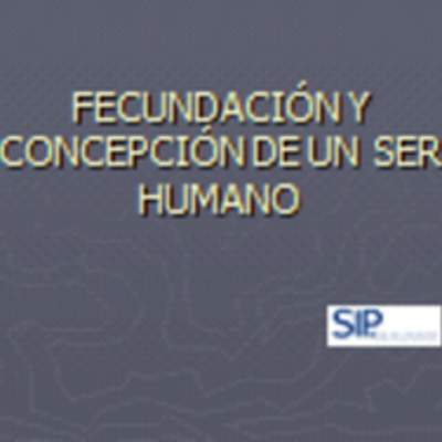 Fecundación y concepción de un ser humano Fecundación y concepción de un ser humano