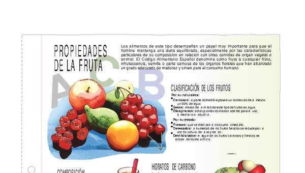 Propiedades de la fruta Propiedades de la fruta