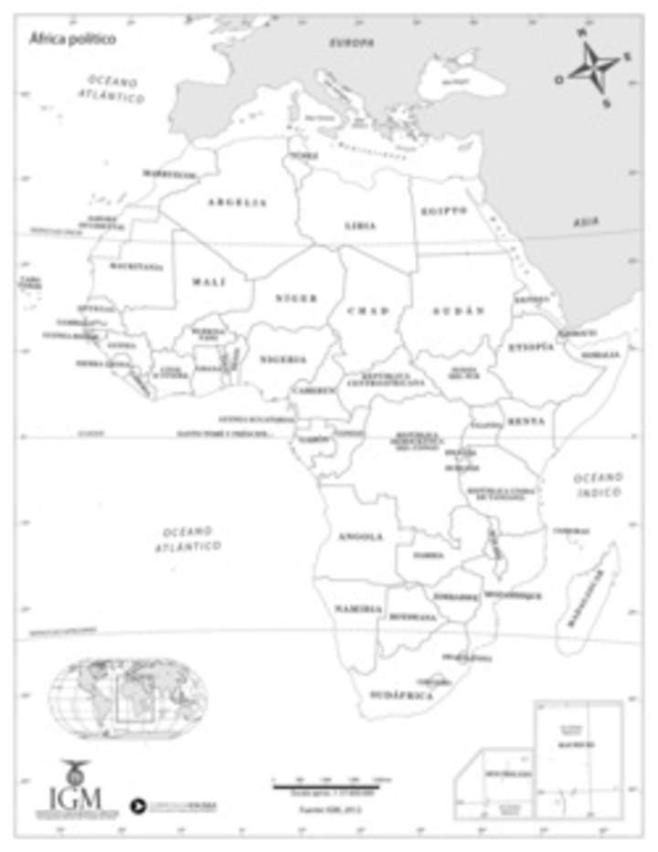 Mapa político de África Mapa político de África