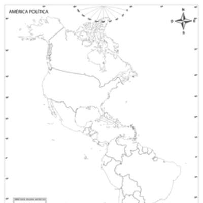 Mapa político mudo de América Mapa político mudo de América