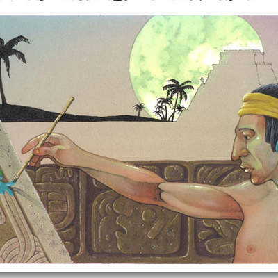 Maya pintando Maya pintando