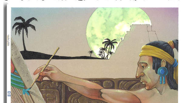 Maya pintando Maya pintando