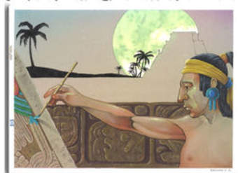 Maya pintando Maya pintando