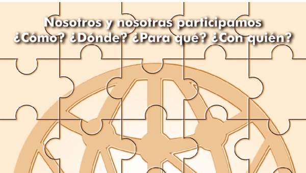 Nosotros y nosotras participamos ¿cómo? ¿dónde? ¿para qué? ¿con qué? Nosotros y nosotras participamos ¿cómo? ¿dónde? ¿para qué? ¿con qué?