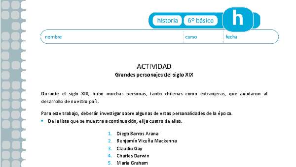 Grandes personajes delsiglo XIX Grandes personajes delsiglo XIX