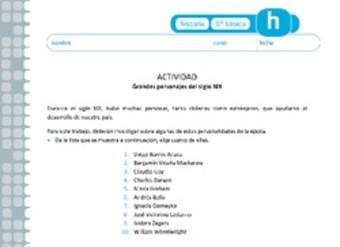 Grandes personajes delsiglo XIX Grandes personajes delsiglo XIX