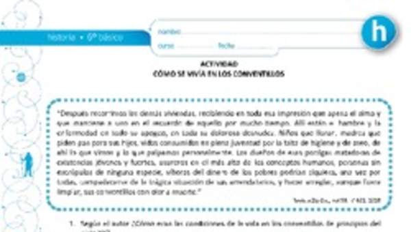 Cómo se vivía en los conventillos Cómo se vivía en los conventillos