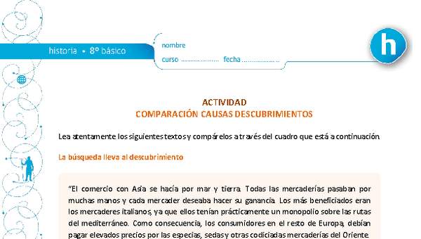 Comparación causas descubrimientos Comparación causas descubrimientos