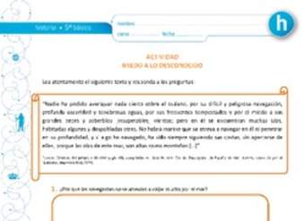 Miedo a lo desconocido Miedo a lo desconocido