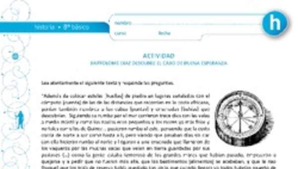 Bartolomé Díaz descubre el cabo de Buena Esperanza Bartolomé Díaz descubre el cabo de Buena Esperanza