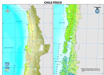 Mapa con el relieve de Chile Mapa con el relieve de Chile