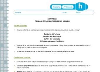 Trabajo zonas naturales del mundo Trabajo zonas naturales del mundo