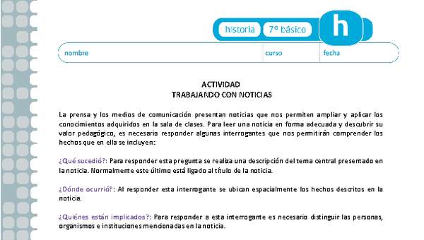 Trabajando con noticias Trabajando con noticias