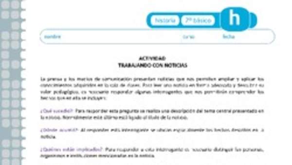 Trabajando con noticias Trabajando con noticias