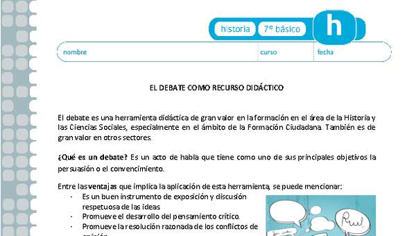 El debate como recurso didáctico El debate como recurso didáctico