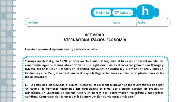 Internacionalización de la economía Internacionalización de la economía