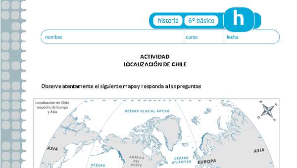 Localización de Chile Localización de Chile