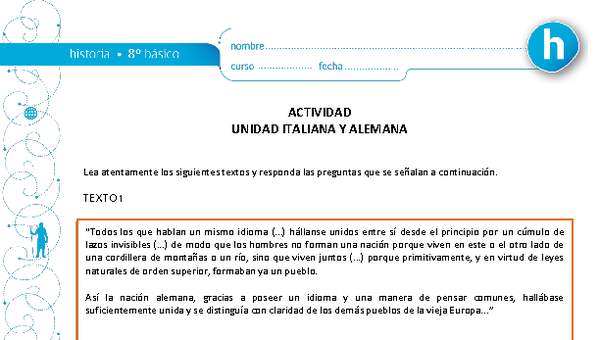 Unidad italiana y alemana Unidad italiana y alemana